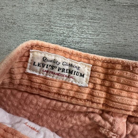 Levi's Math Club Flare Corduroy Women's Trousers Premium 26 Peach Orange - Picture 9 of 16